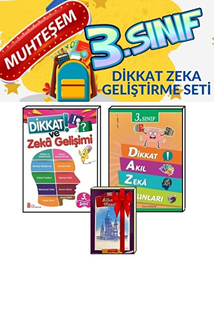 Ata Yayıncılık 3.sınıf Dikkat Ve Zeka Gelişimi+ Dikkat Akıl Ve