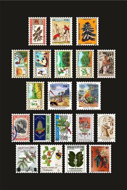 Vintage Stamp Themed Sticker 20 Pieces Waterproof Anti-Scratch