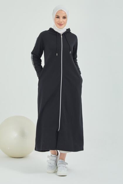 Front Zipper Hooded Sports Ferace Bts0008 Black