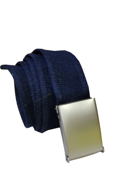 Unisex Sports Tactical Style Navy Blue Canvas Cloth Belt