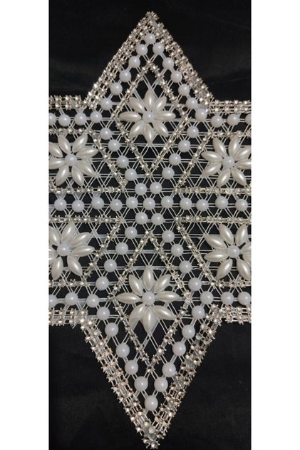 6 Pieces Pulley Beaded Star Napkin Lace Tsrm2-6