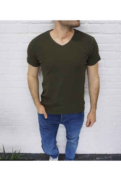 Men's V-neck Short Sleeve T-shirt