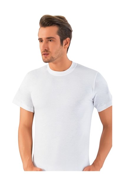 Lux Drm 2 Pieces Crew Neck Combed Cotton Men's Undershirt