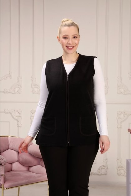 Comfortable Useful Fleece Vest - Plus Size Mother Vest
