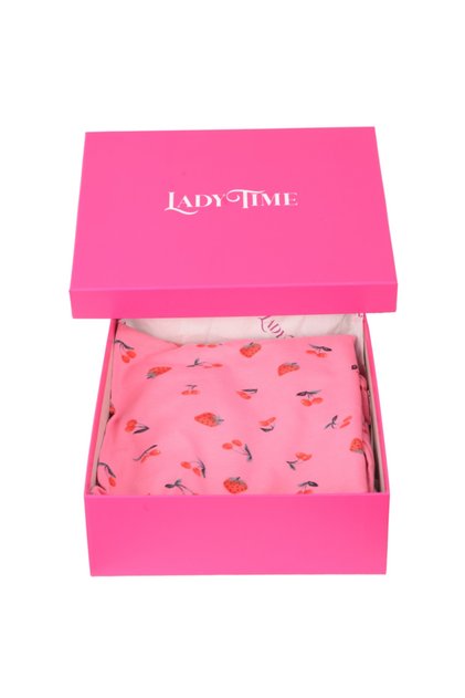 Strawberry Motif Cotton Pajama Bottoms without Pockets Cilekpijama