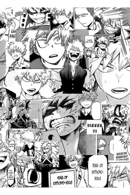Bakugou Katsuki Kolaj Tablo Ahşap Poster Dekoratif