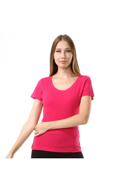 Kappa Kadın Basic T-shirt Elvo Fuşya - 2