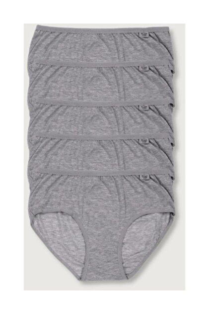 Graue 5er-Pack Lycra-Bato-Höschen für Damen Elf568t0924ccm5