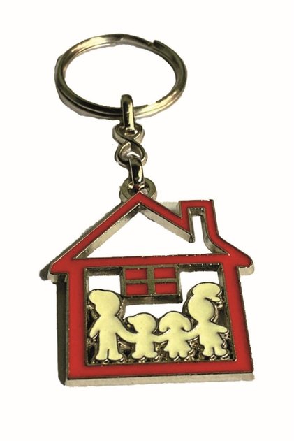 Metal Family Keychain Core Family Bag Ornament Gift Keychain