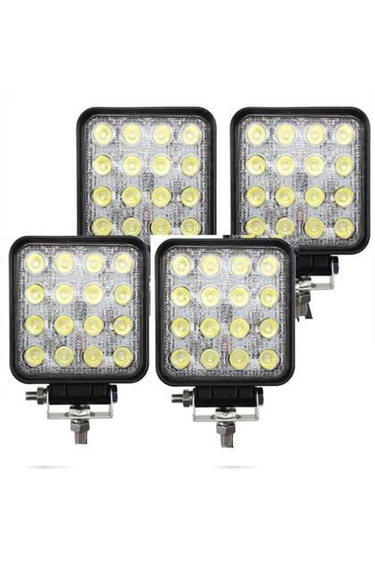 4 Adet 16 Ledli Off Road Çalışma Ve Sis Lambası 48watt
