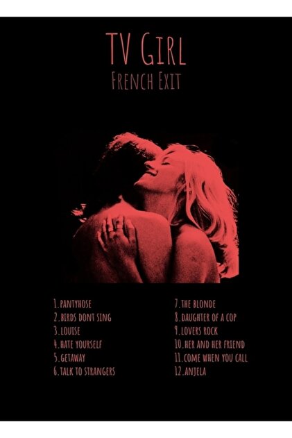Universal Tv Girl - French Exit - Album Tracklıst Logo Tablo Ahşap