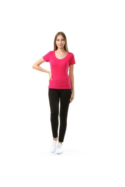 Kappa Kadın Basic T-shirt Elvo Fuşya - 5