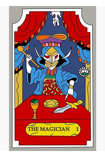 Universal Sihirbaz Jojo Tarot Kartı - Hd Tablo Ahşap Poster