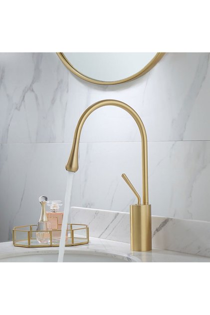 Bathroom Sink Faucet Matte Gold New Style Model