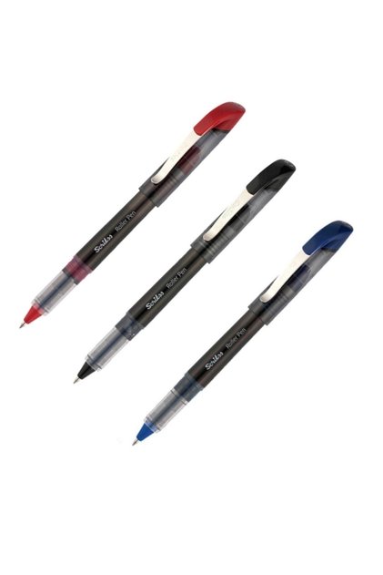 Roller Pen Office Ball Tip 0.7 mm Black - Blue - Red (Triple Blister Pack) Sr-68