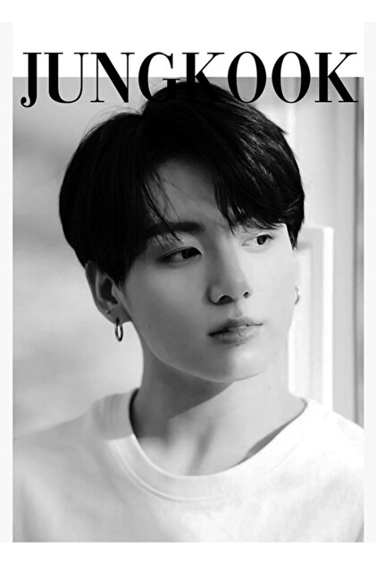 Universal Jungkook Bts Dergisi Tablo Ahşap Poster Dekoratif