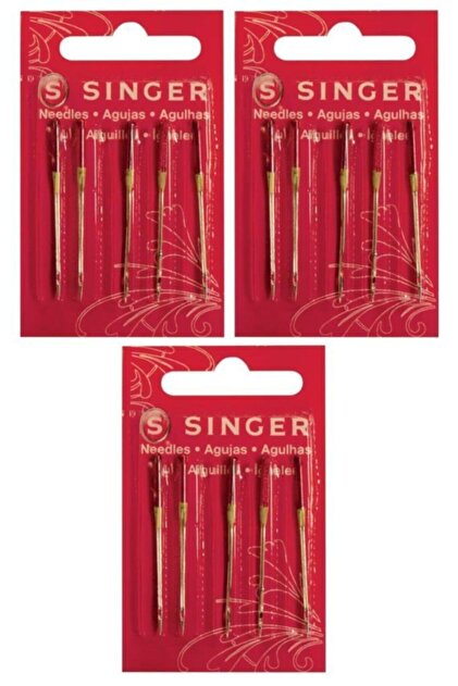 なになーに SINGER SINGER Dikiş Makine Iğnesi - 2045 - 09 Jarse Iğnesi 3 Paket