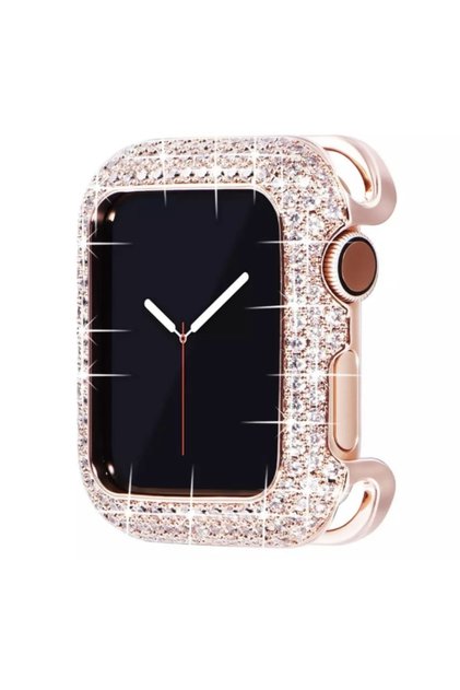 Apple Watch Uyumlu 38 mm Diamond Luxury Çerçeve
