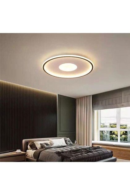 Modern Dekoratif Sıva Üstü Içe / Dışa Işıklı Plofonyer Avize Q.40cm 3000k