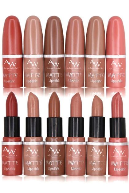 6 Pack Matte Lipstick B Series