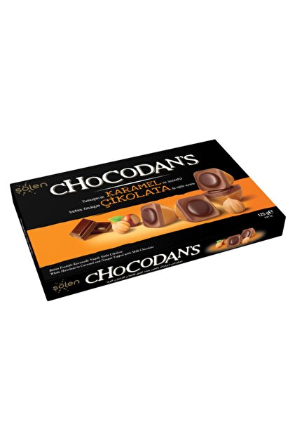 Şölen Chocodan's Bütün Fındıklı Karamelli Nugalı Sütlü Çikolata 125 G X 4 Adet - 1
