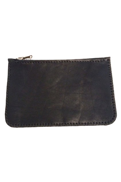 Gerçek Deri Siyah Mini Clutch Çanta
