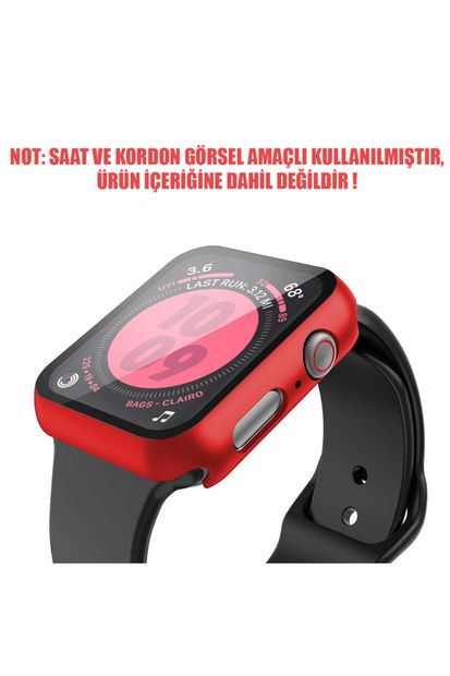 Microsonic Watch Se 40mm Kılıf Matte Premium Slim Watchband Kırmızı - 2