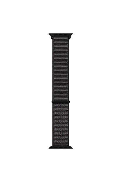 Microsonic Apple Watch Series 6 40mm Hasırlı Woven Sport Loop Siyah Kordon - 1