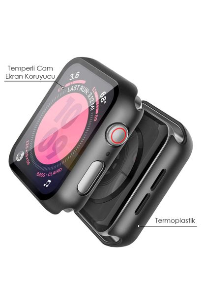 Microsonic Watch Se 40mm Kılıf Matte Premium Slim Watchband Kırmızı - 3