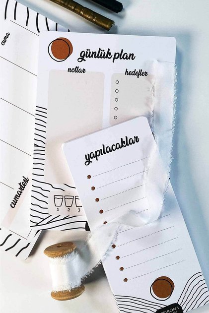 Desktop Planning Set | Pull and Tear | Daily Planner To Do Notepad