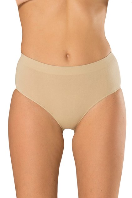 Women's Bamboo Slip Seamless Panties - Flexible Underwear & Beige 1320