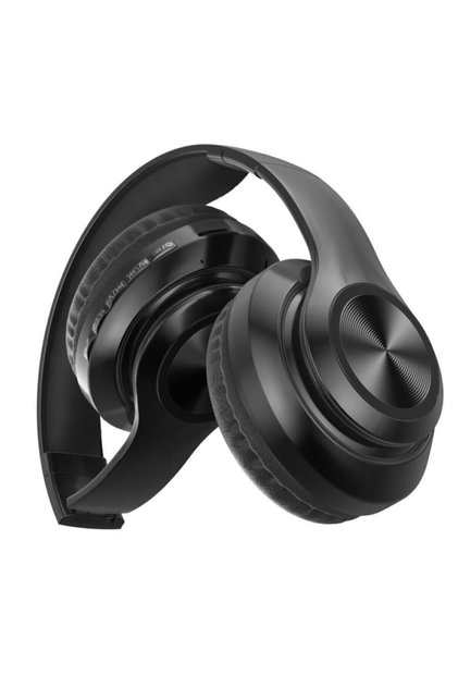 Yeni Nesil 5.0 Bluetooth Kulaklık Radyolu Aux Lu Kablosuz Kulaküstü Siyah Kulaklık Mikrofonlu