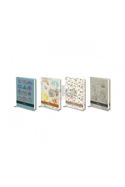 Nostalgia" Hardcover (Striped) Hard Cover Notebook, 120 Sheets