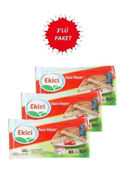 Taze Kaşar Peyniri 600 G X 3 Adet