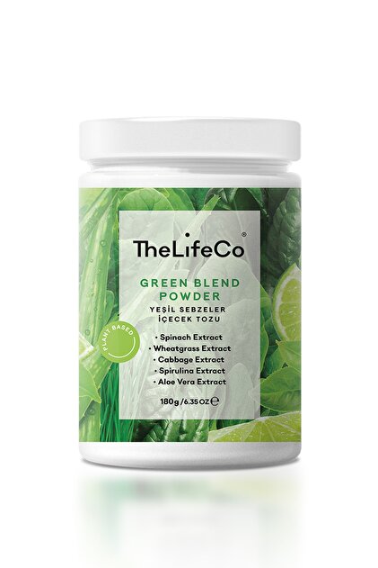 TheLifeCo Yeşil Sebzeler Içecek Tozu 180 G (vegan, Detoks, Kilo