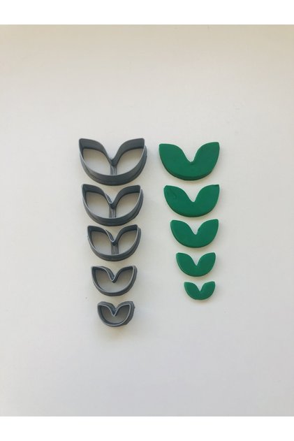 Art Polymerclay Earring Mold Set of 5