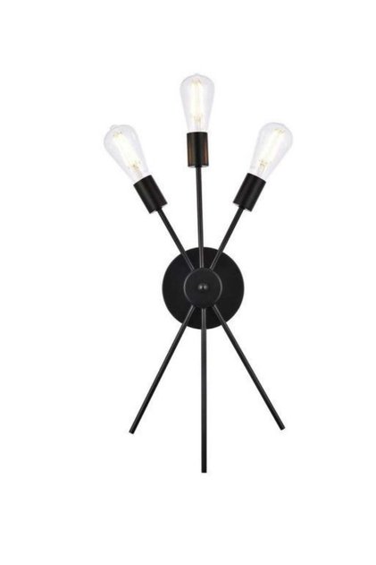 Velia 3-Piece Black Sconce