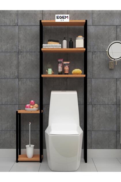 Klozet Üstü Düzenleyici Raf 3 Raflı Banyo Düzenleyici Havluluk Banyo Organizer Wc Arkası