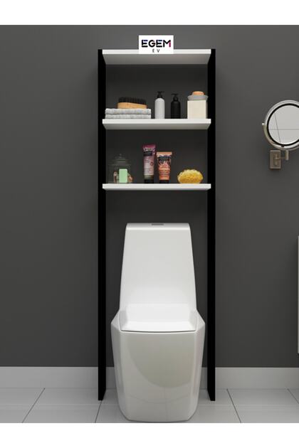 Wc Klozet Ustu 3 Raflı Metal Banyo Dolabı Rafı Makine Ustu Dolap Raf 3 Lü Havluluk Organize