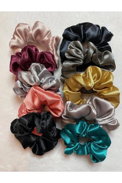 Women's 10-Piece Satin Hair Rubber Buckle Set Buckle115