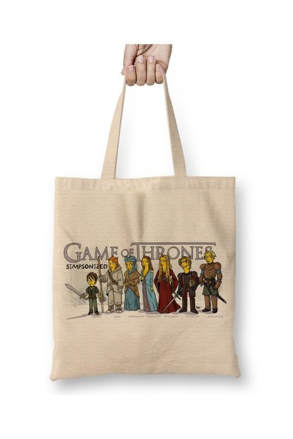 Game Of Thrones Simpsonized Tote Bag Long Handle