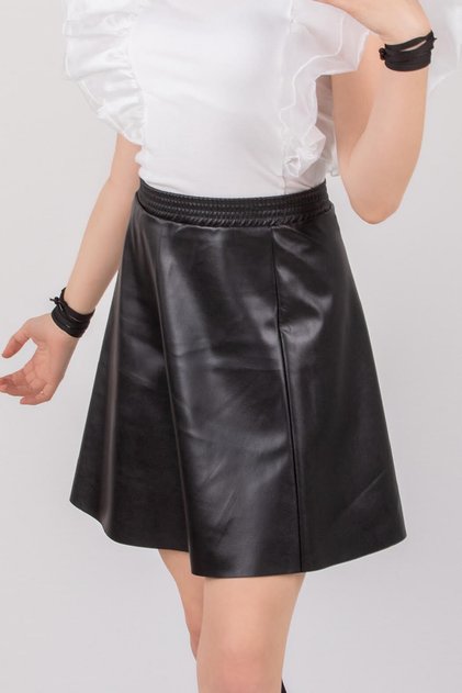 Girl's Synthetic Leather Skirt