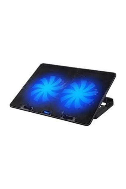 Notebook Soğutucu Fan Stand 2 Fanlı Mavi Ledlı Gamıng Soğutucu