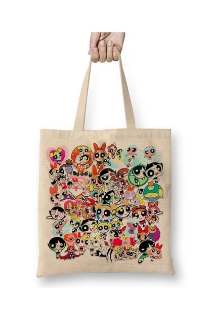 Powerpuff Girls Cloth Bag Long Handle