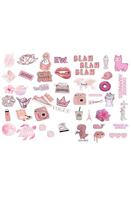 Pink Laptop Sticker (21x31 Cm)