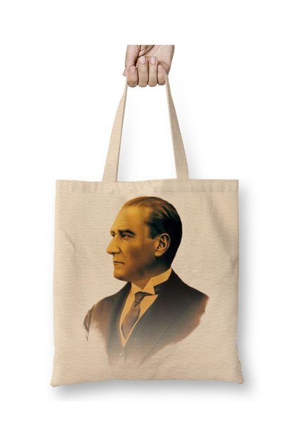 Mustafa Kemal Atatürk 05 Cloth Bag Long Handle