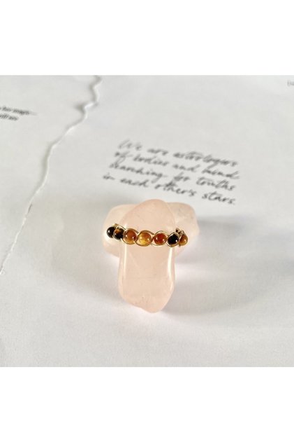 Tiger Eye Stone Special Design Natural Stone Handmade Ring