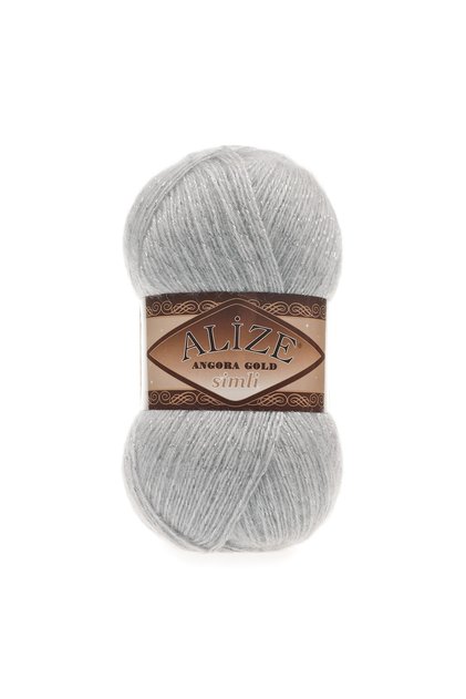 Angora Gold Glitter 21 Gray 5% Glitter - 20% Wool - 75% Acrylic / 100 Gr - 500 M