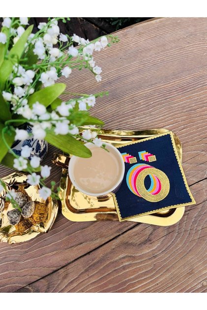Rainbow'ö ́ Letter Cocktail Napkin (1 Piece)