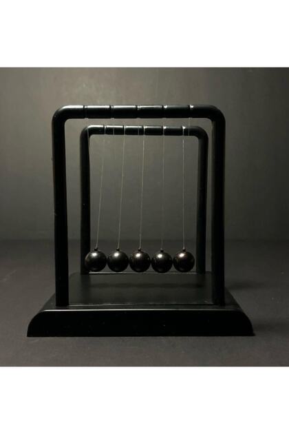 Newton Beşiği Denge Topları Metal Masaüstü Dekoratif Ofis Stres Giderici Sarkaç Oyuncağı 18 CM